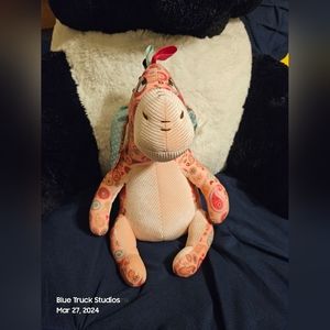 Disney Store Eeyore Paisley Stuffed Plush Stuffie NWT